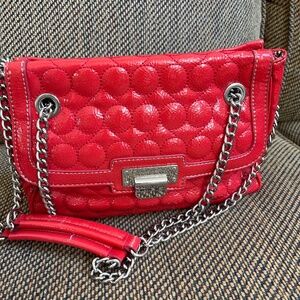 Nine West Quilted Convertible Red Purse